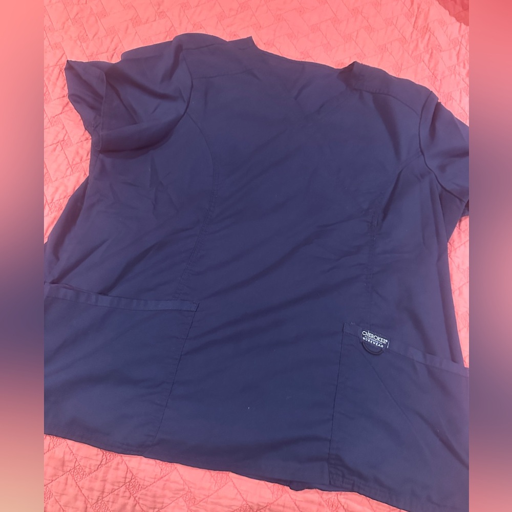 Cherokee Dark Blue Workwear Top 2X